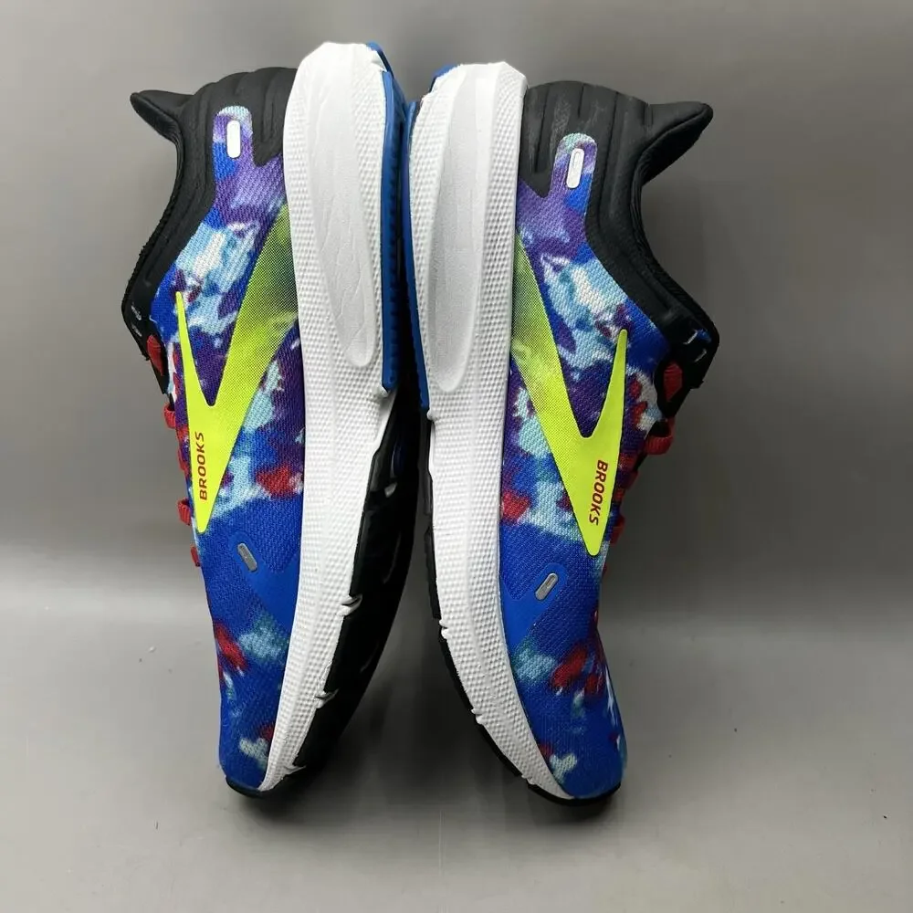 Brooks Launch 9 Running Shoes Women Size 7 B Blue Mesh Tie Dye Comfort Sneakers